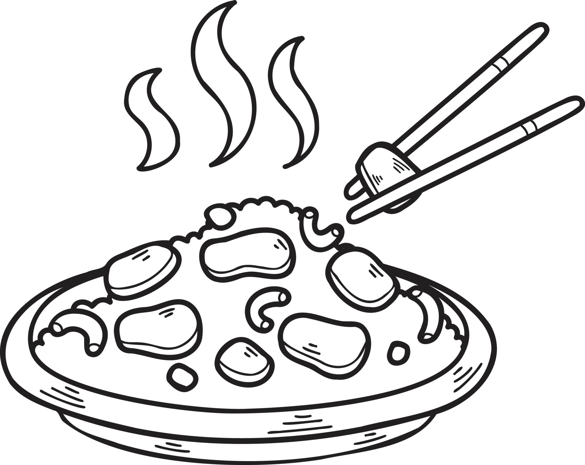 Hand Drawn Fried Rice Chinese and Japanese food illustration 16532770