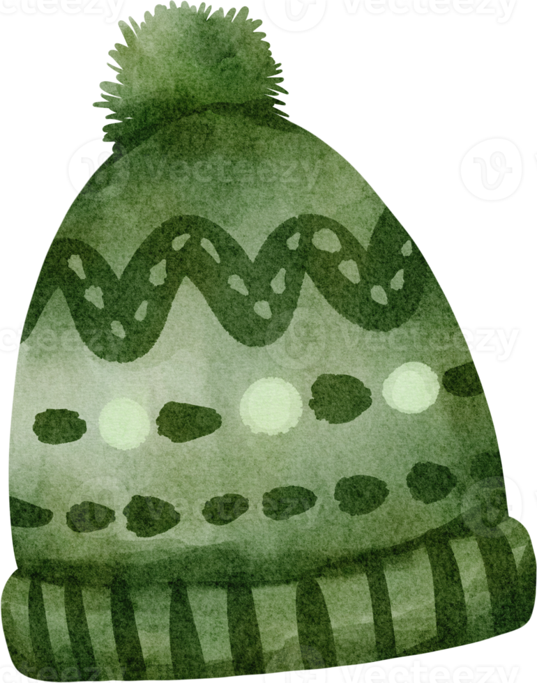 bonnet en tricot aquarelle png