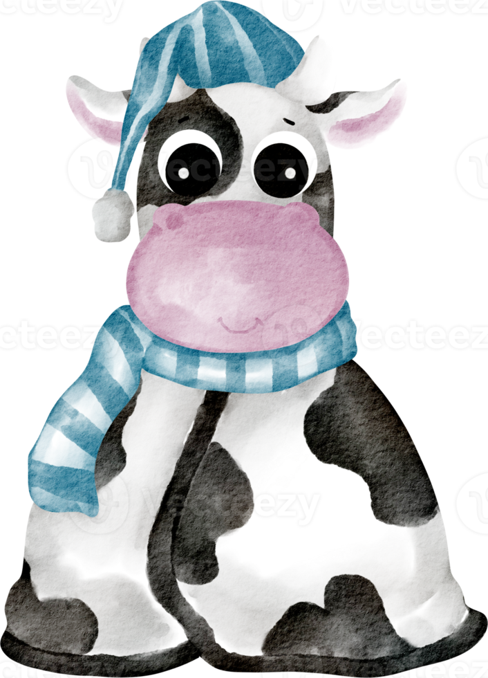 watercolor cute cow png