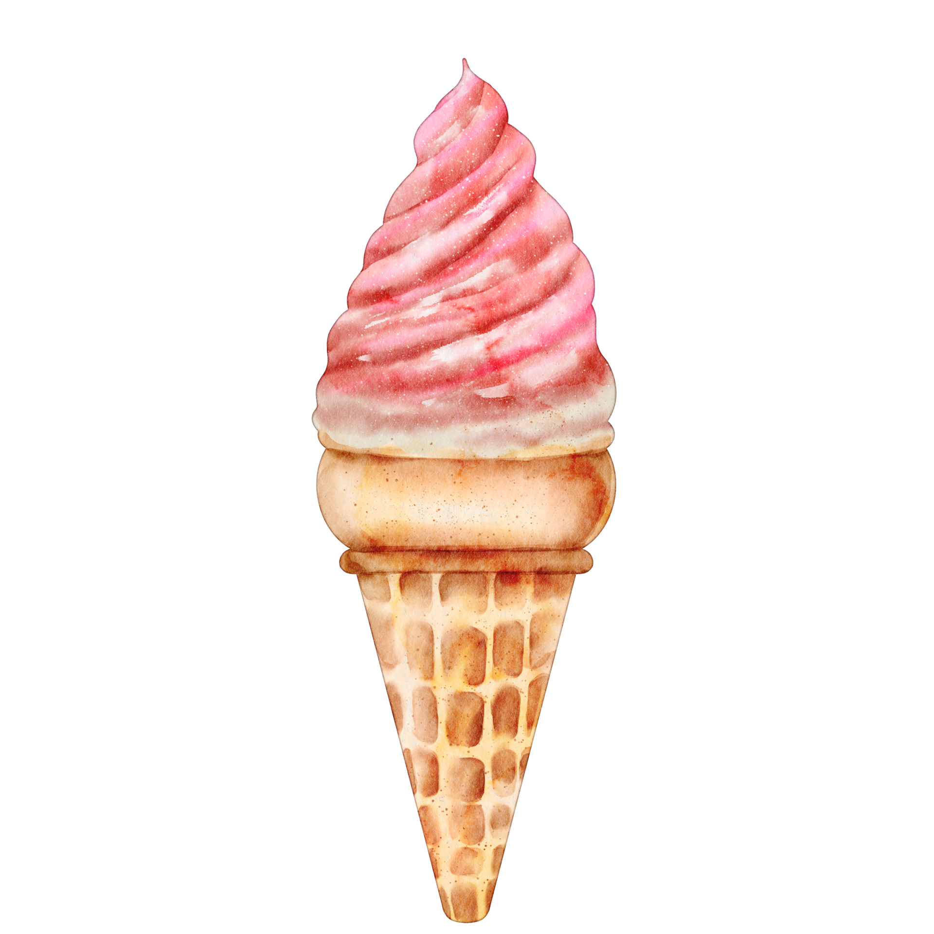 watercolor strawberry ice cream strawberry 16532792 PNG