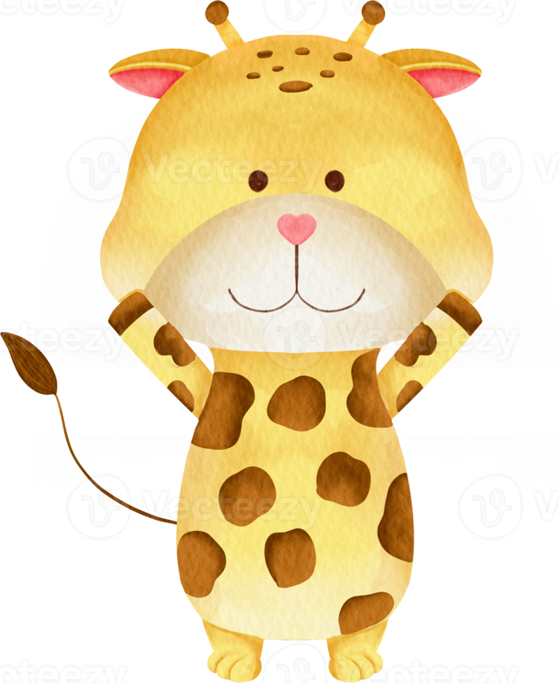 watercolor giraffe cute cartoon png