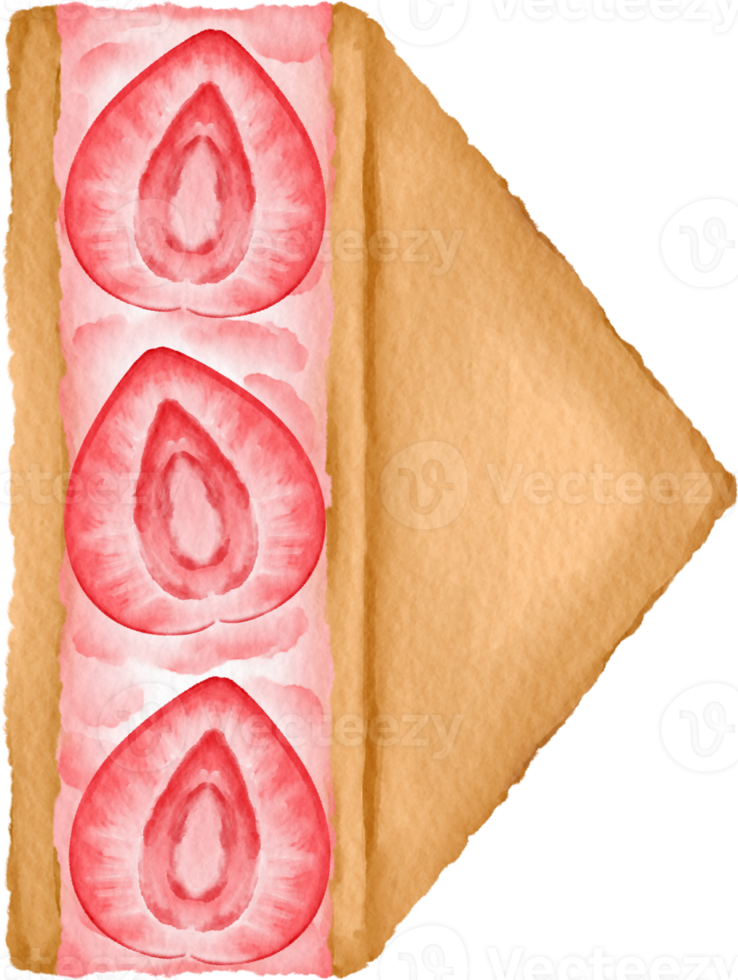 sandwich aux fruits aquarelle png