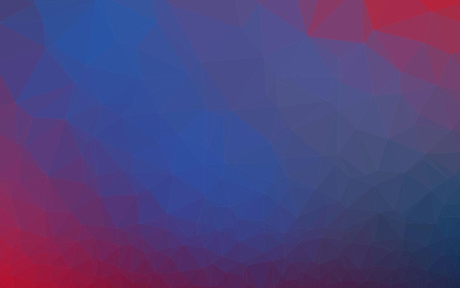 Dark Blue, Red vector polygon abstract background.