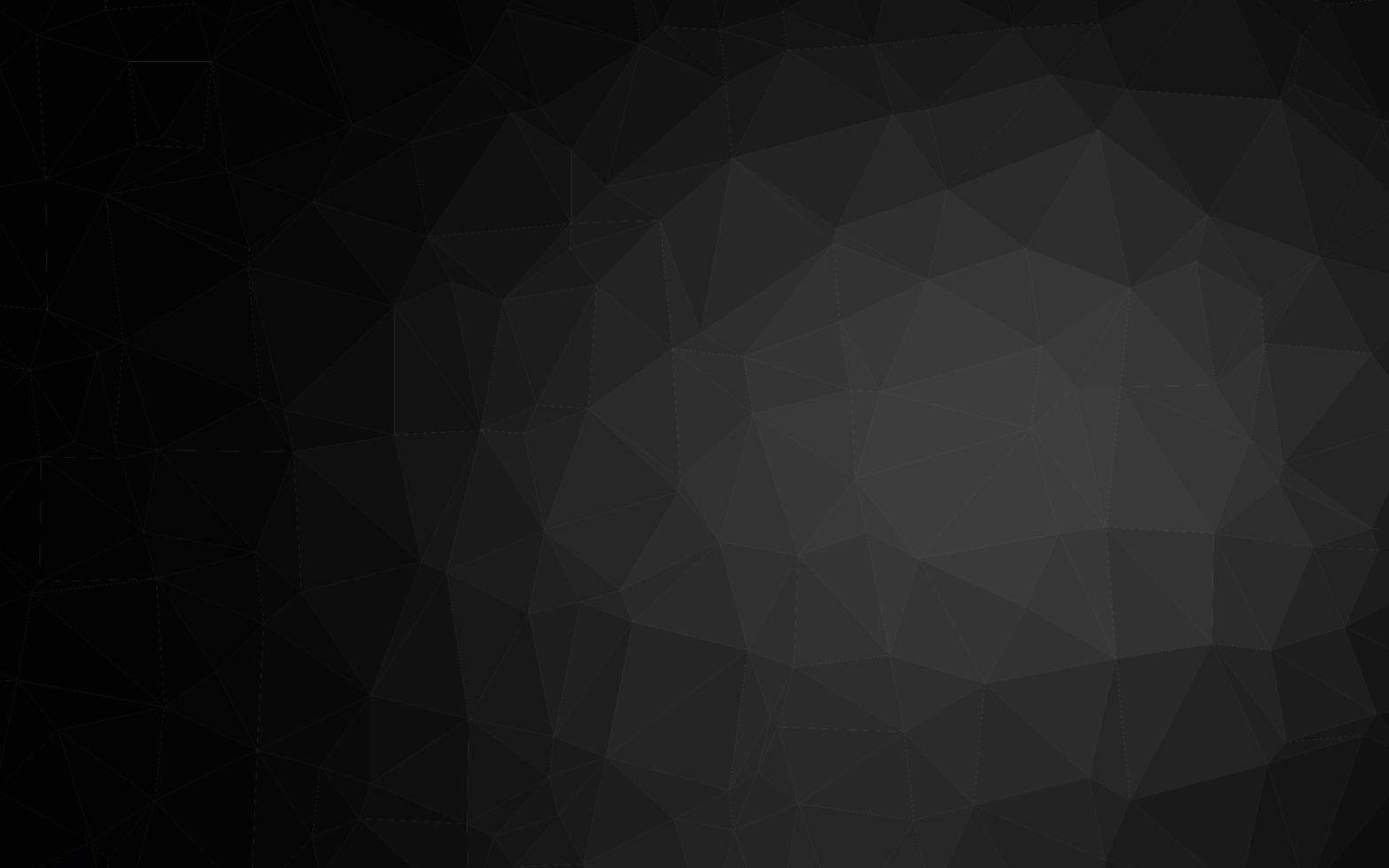 Dark Black vector triangle mosaic cover.