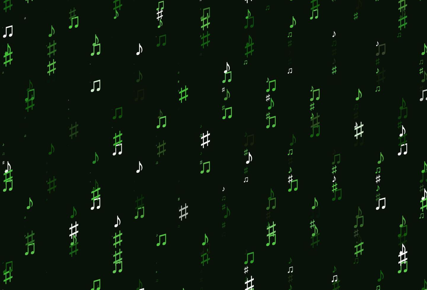 Light Green vector backdrop with music notes.