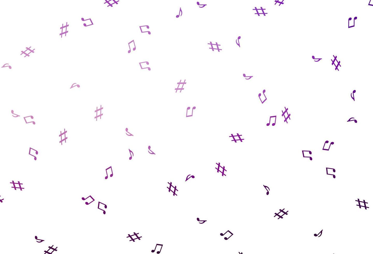 Light Purple vector pattern with music elements.