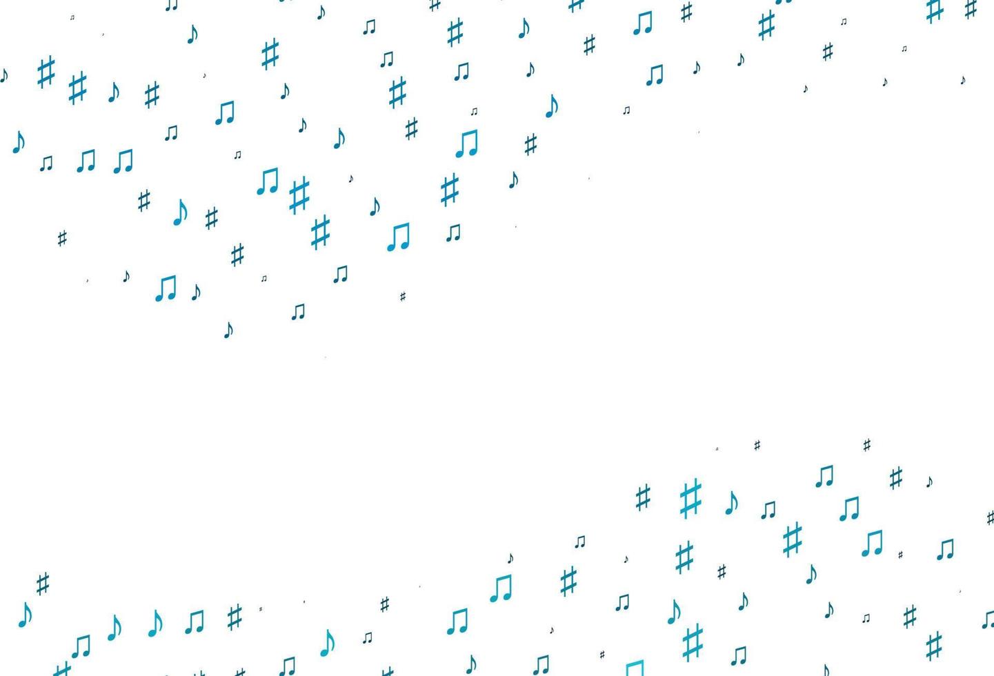 Light BLUE vector texture with musical notes.