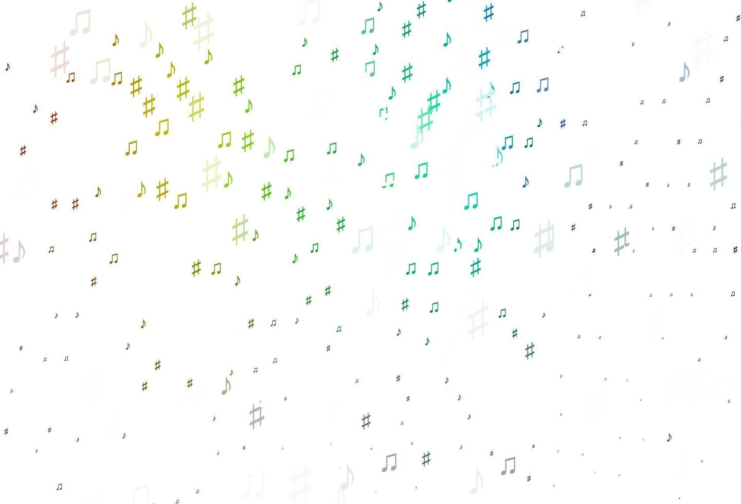 Light Multicolor, Rainbow vector texture with musical notes.