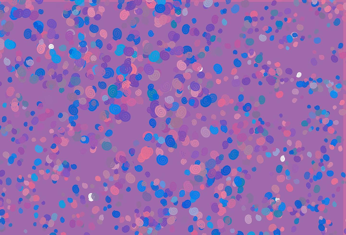 Light Blue, Red vector pattern with bubble shapes.