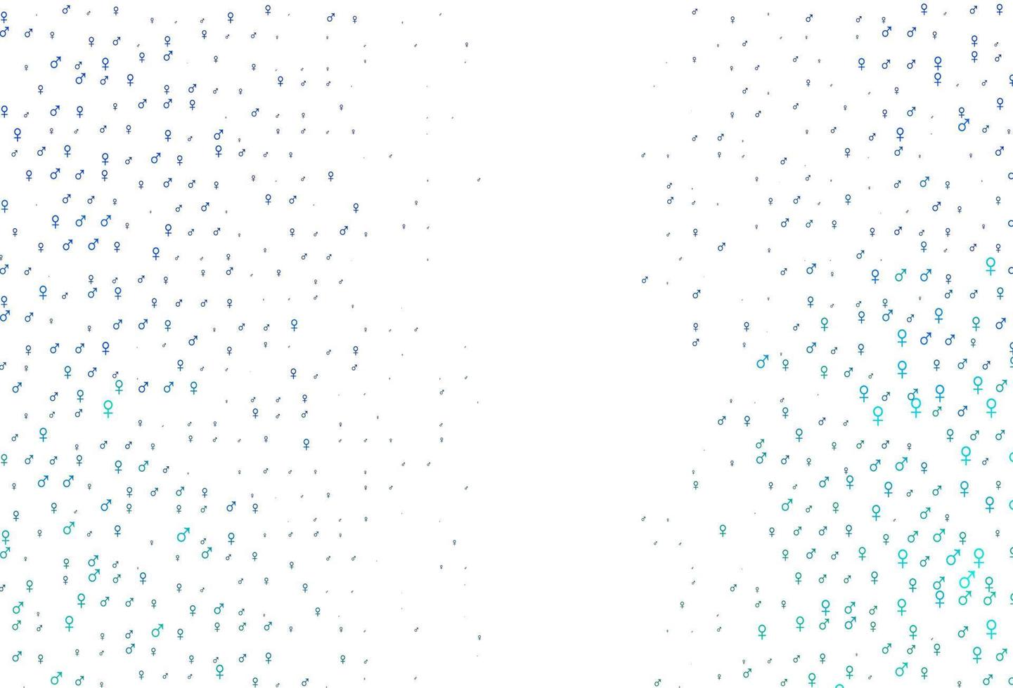 Light blue, green vector template with man, woman symbols.