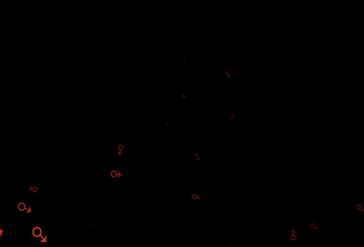 Dark orange vector pattern with gender elements.