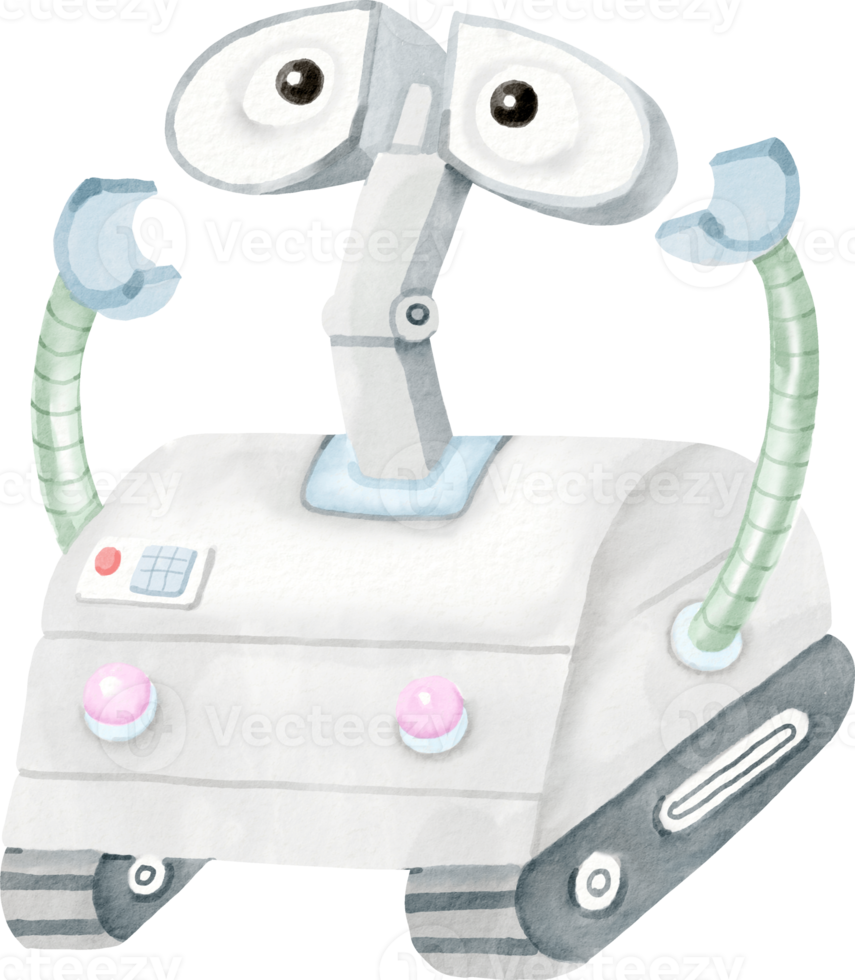 watercolor robot clip art png