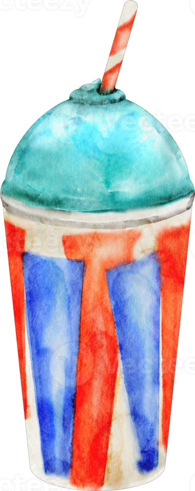 watercolor cinema drink png