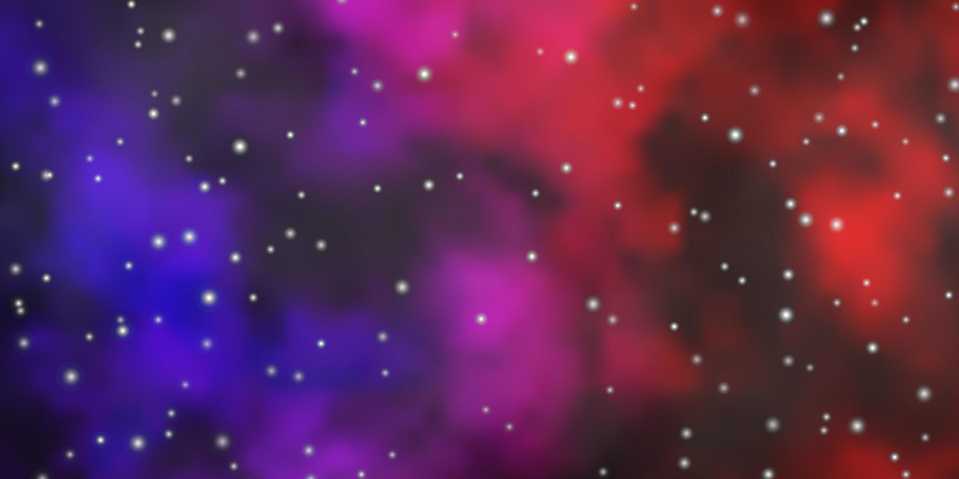 Dark Pink, Yellow vector texture with beautiful stars.