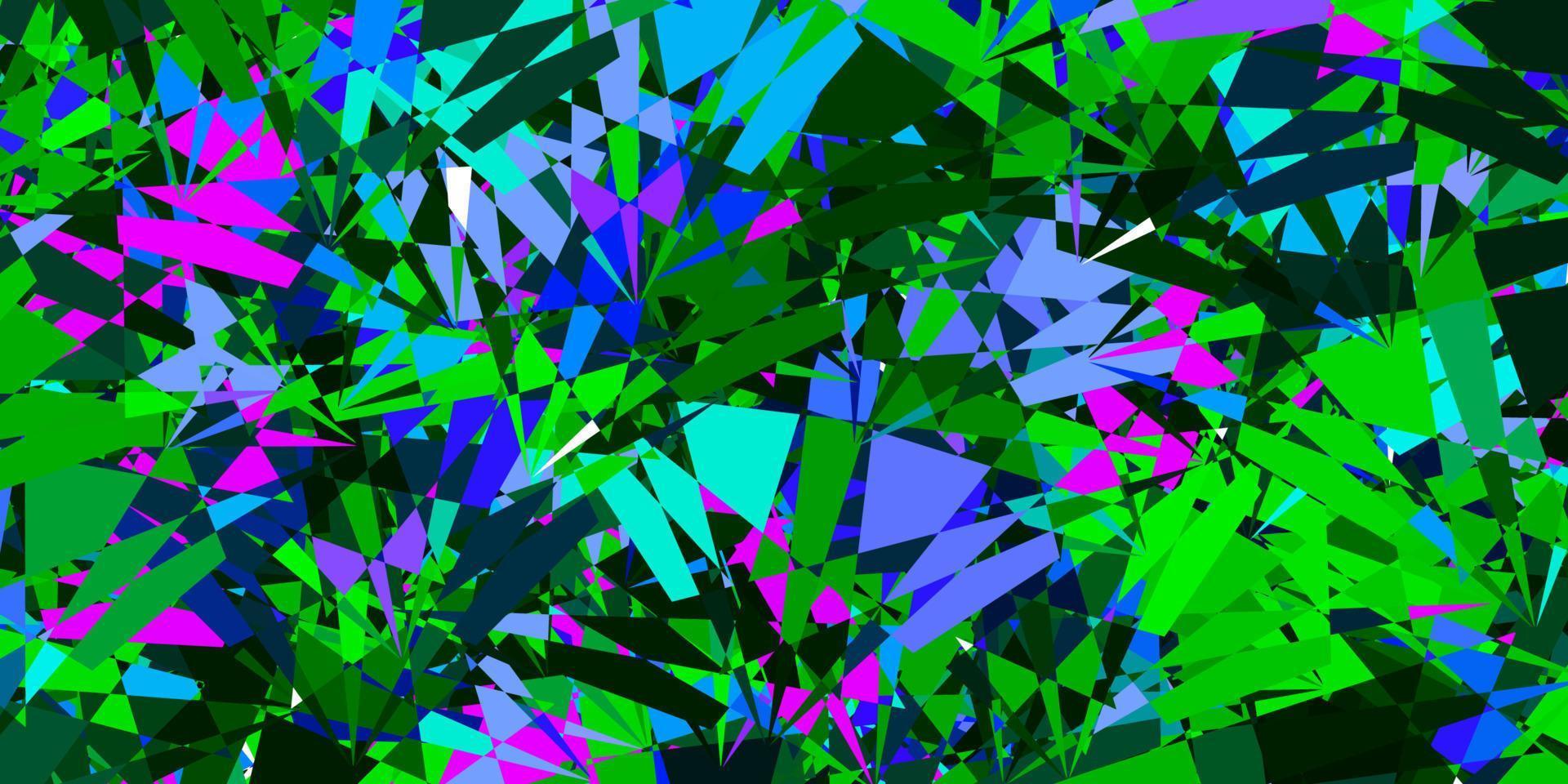 Light Pink, Green vector background with triangles.