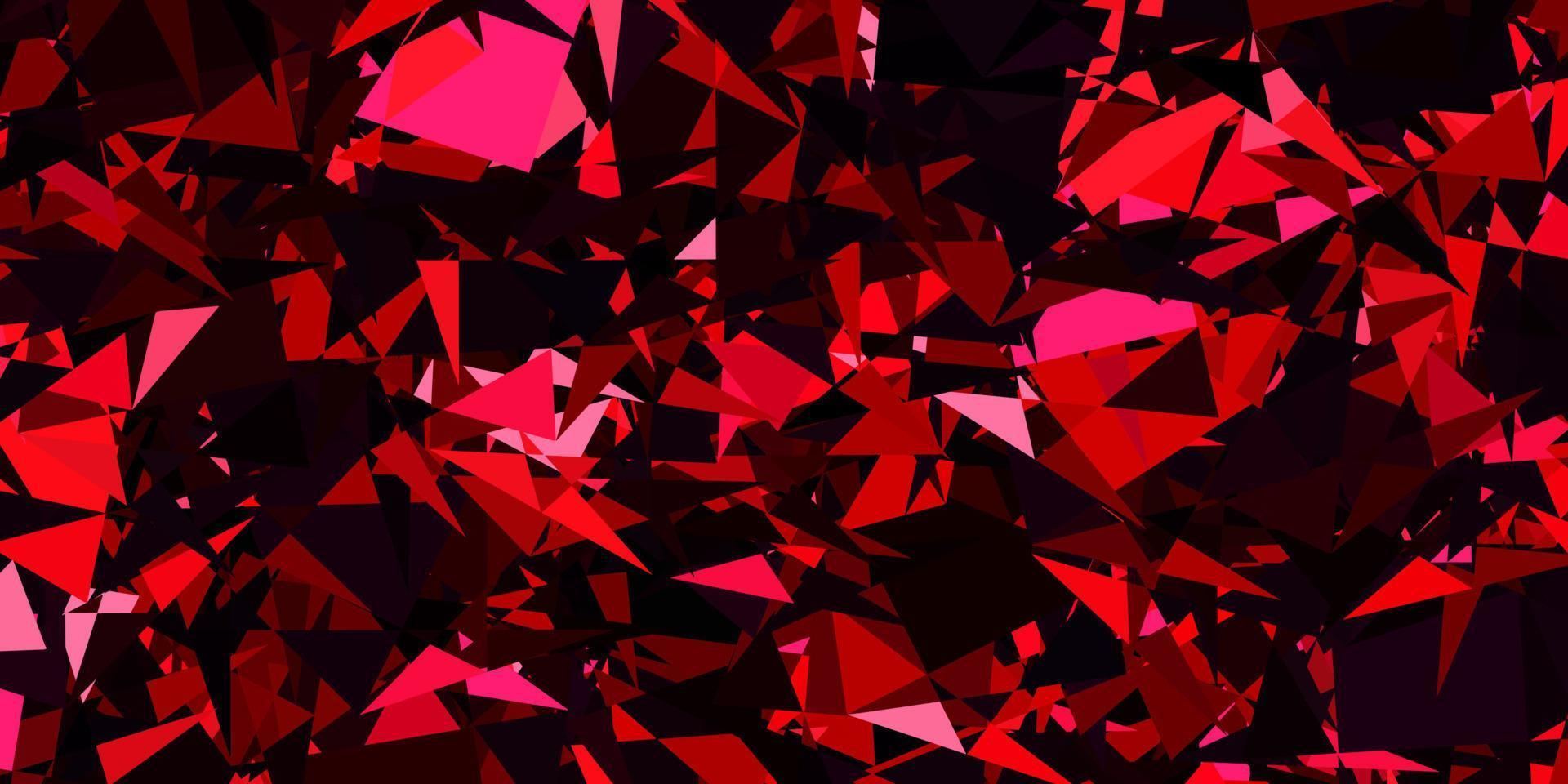 Dark Pink, Red vector template with triangle shapes.