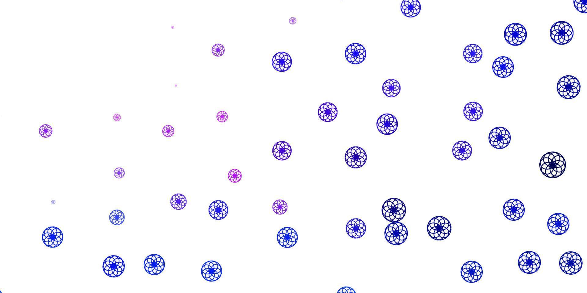 Light Pink, Blue vector texture with disks.