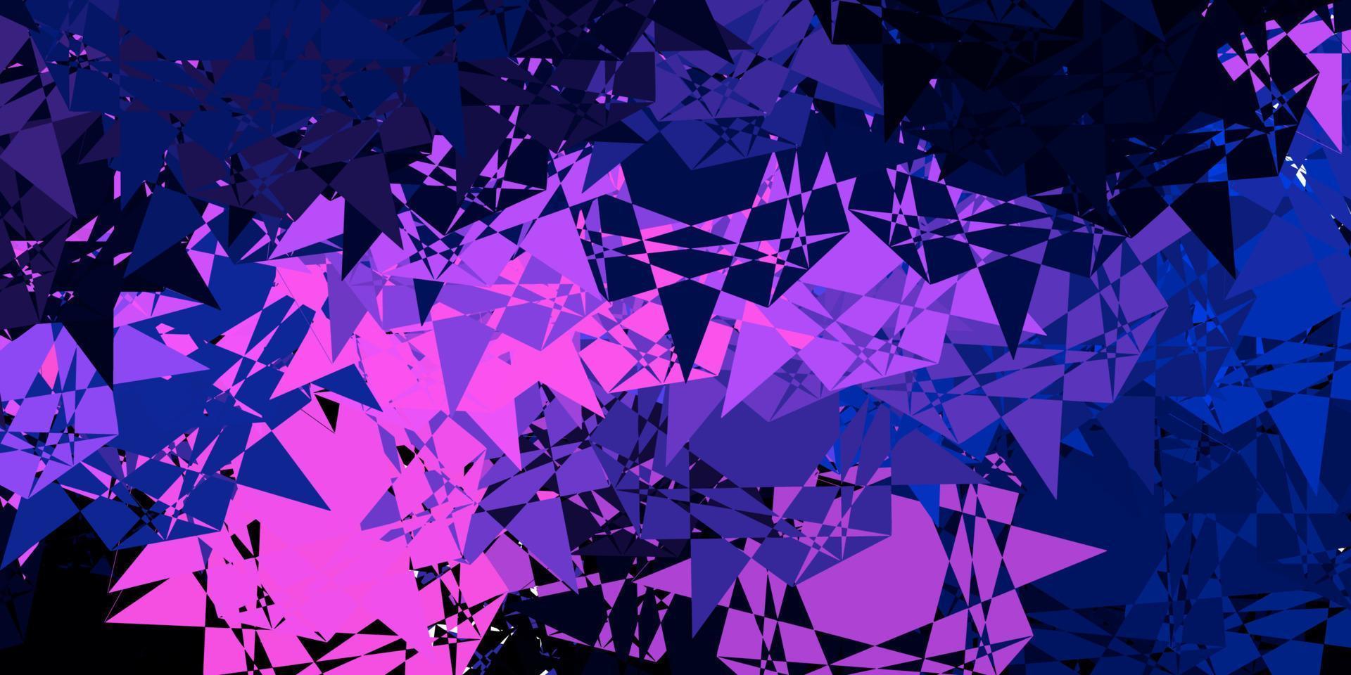 Dark Pink, Blue vector template with triangle shapes.