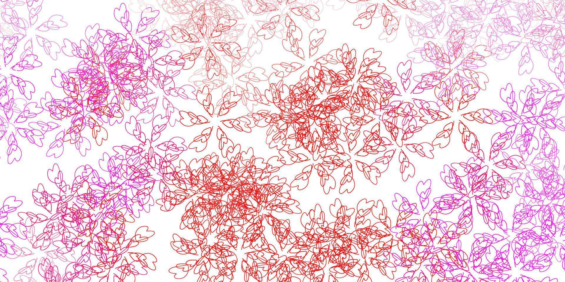 Light pink, red vector abstract layout with leaves.