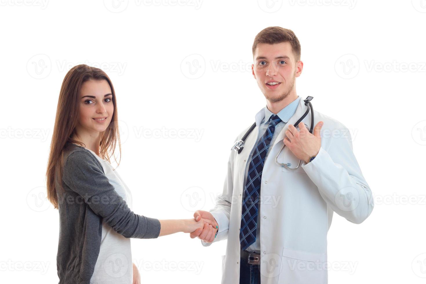 the woman on reception at the local doctor photo