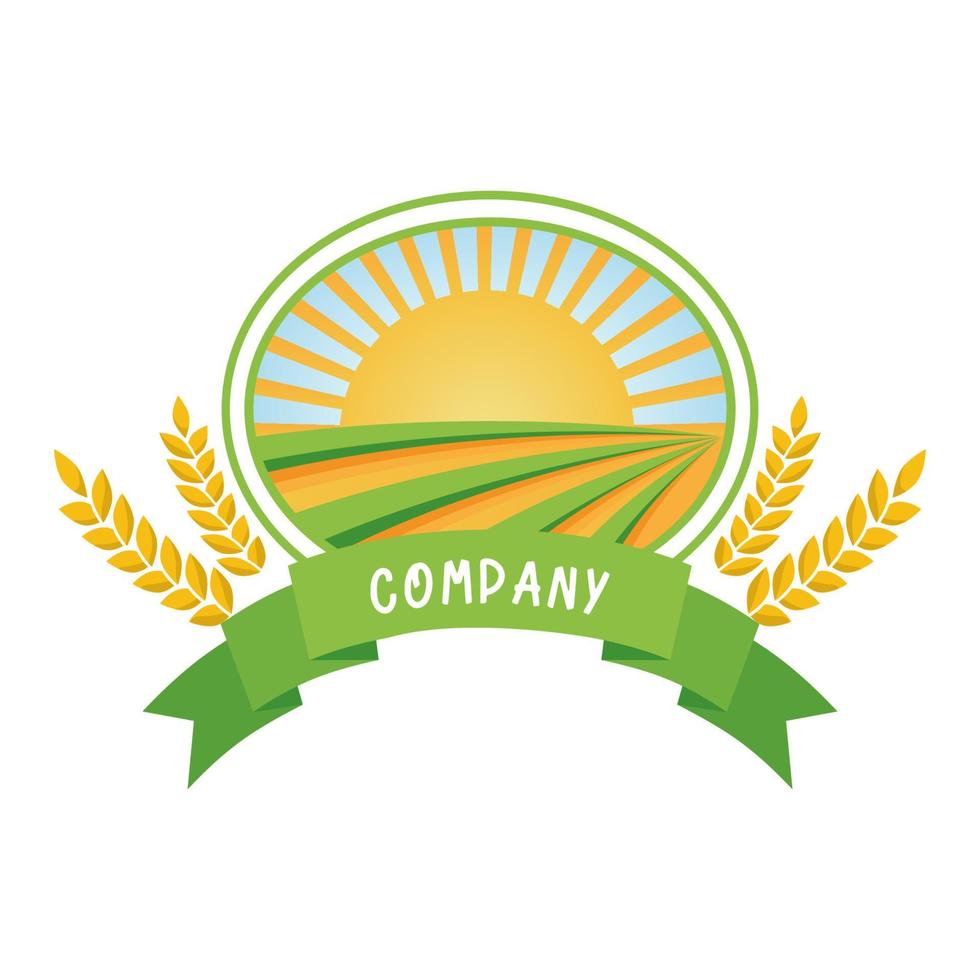 Agricultural logo, production logo, farm, isolated on white background vector