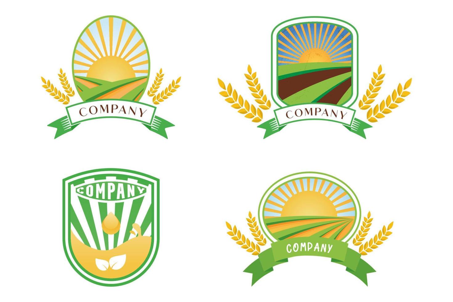 plantilla de logotipo de granja vectorial vector