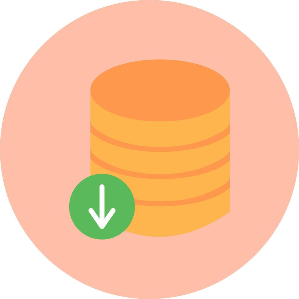 icono de vector de descarga de base de datos