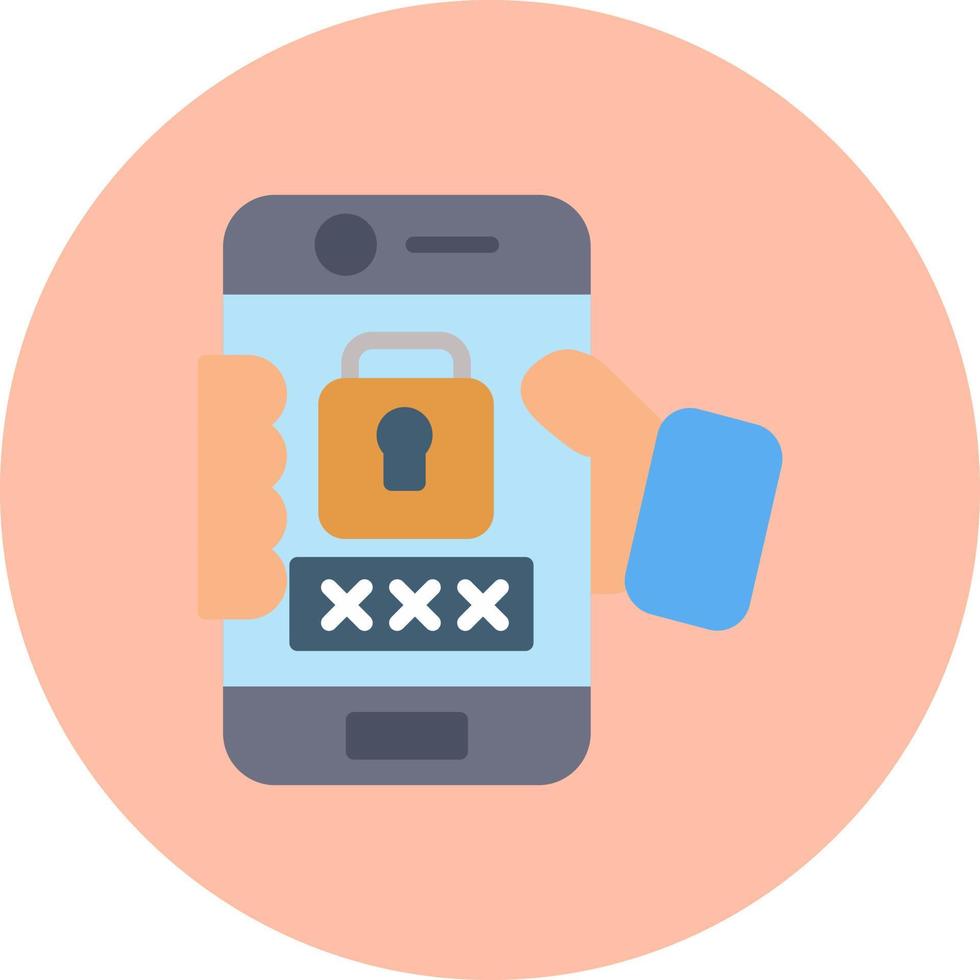 Mobile Password Vector Icon