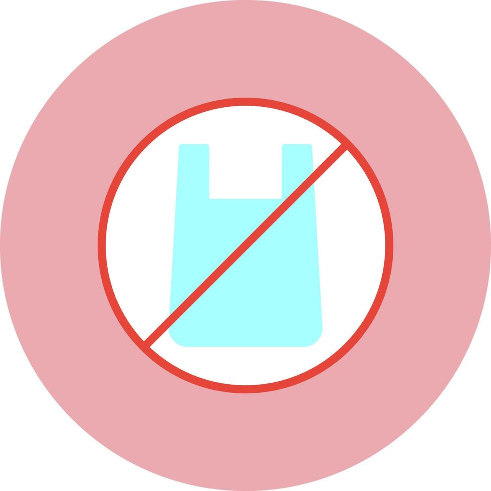 No Plastic Vector Icon