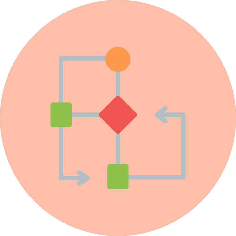 icono de vector de diagrama de flujo