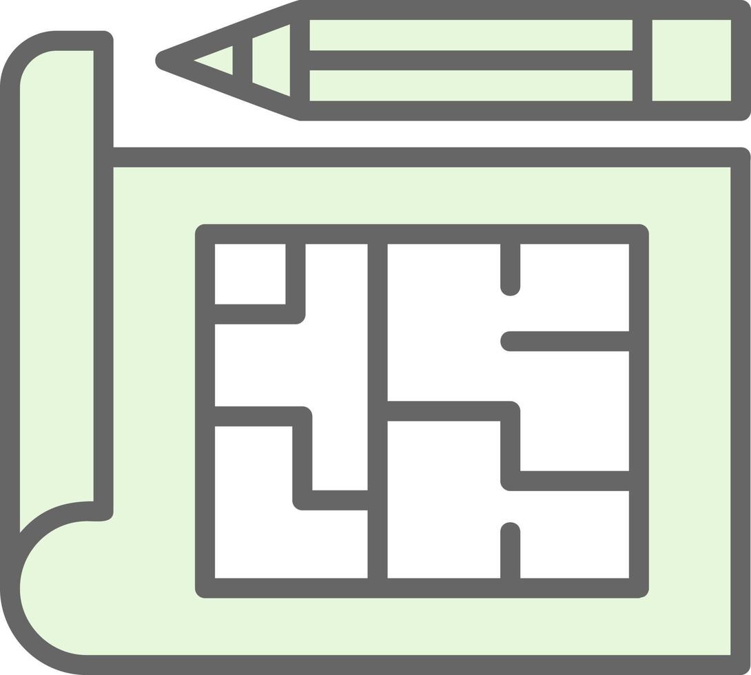 Building Plan Vector Icon Design