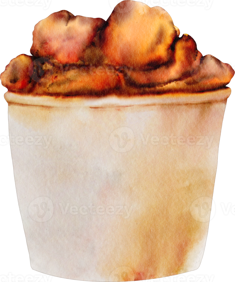 watercolor fried chicken png