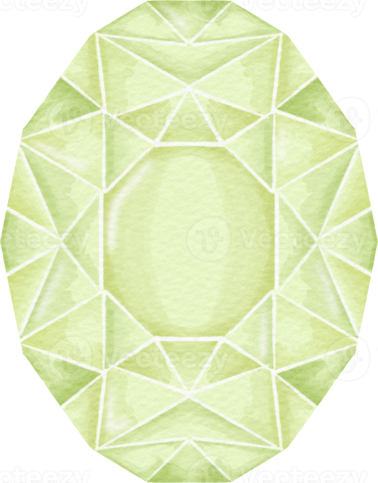 watercolor gemstone green png