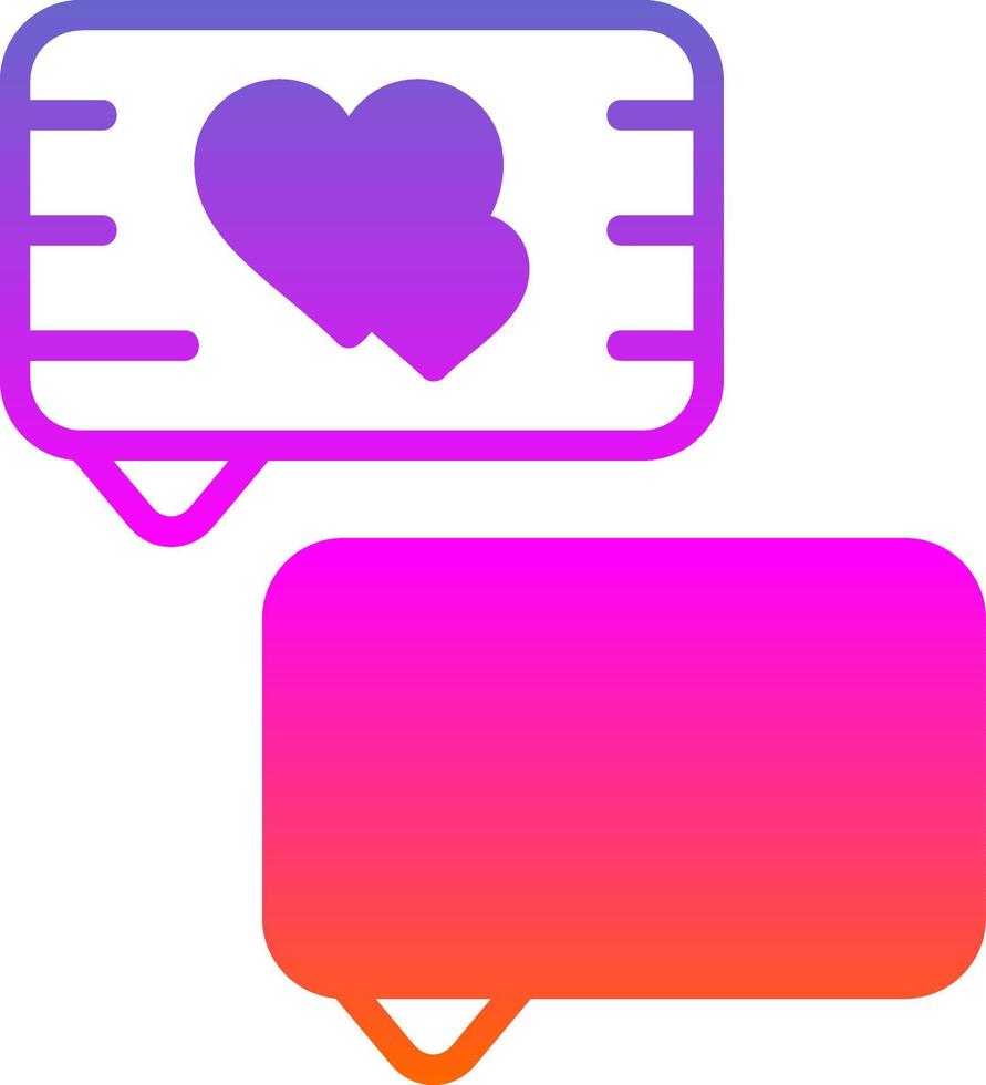 Love Chat Vector Icon Design