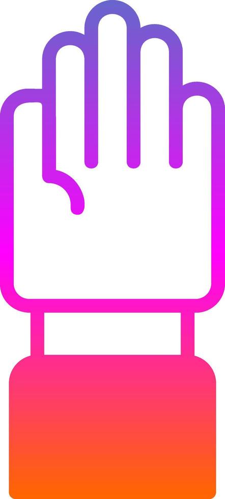 Raise Hand Vector Icon Design