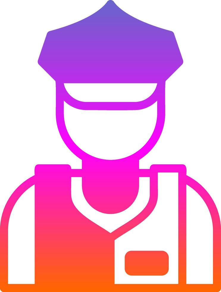 Security Guard Vector Icon Design