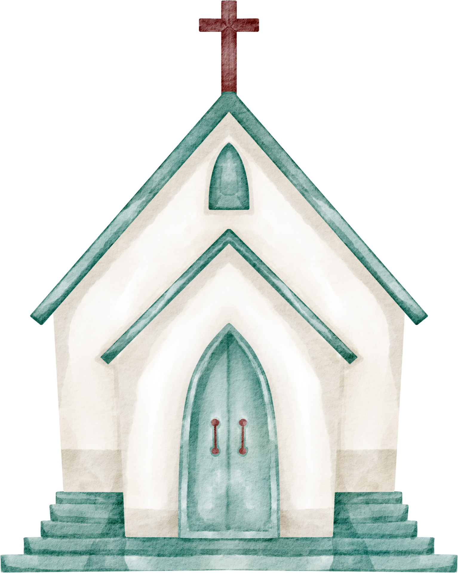 Free watercolor church clip art building 16535111 PNG with Transparent  Background