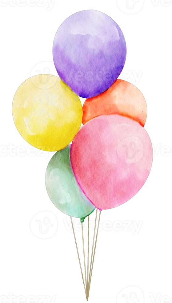 vattenfärg ballong klämma konst png