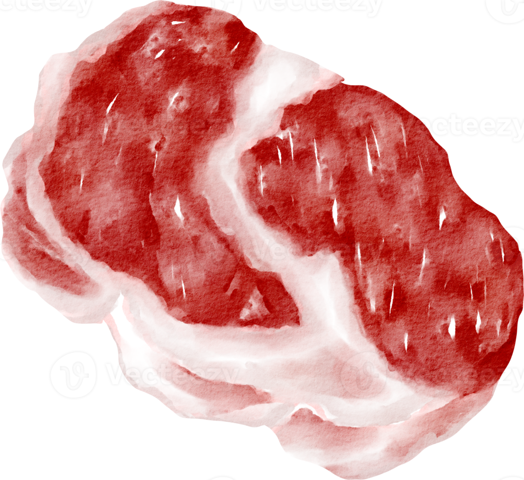 bife aquarela carne crua png