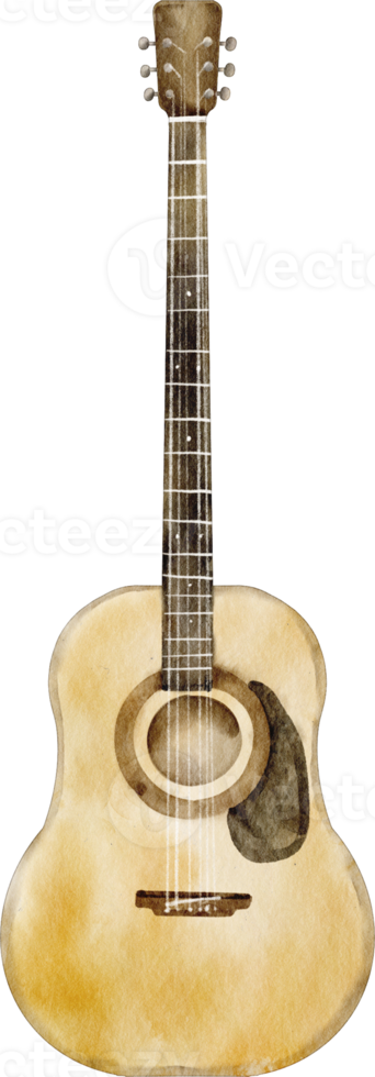 acquerello chitarra musicale png