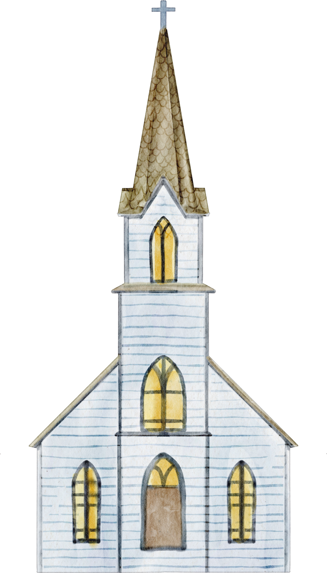Free watercolor church building cartoon clip art 16535303 PNG with  Transparent Background