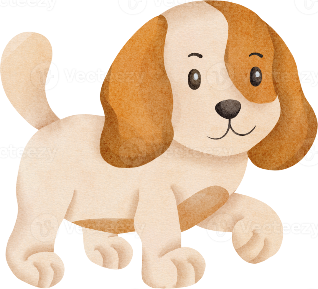 cute dog watercolor png