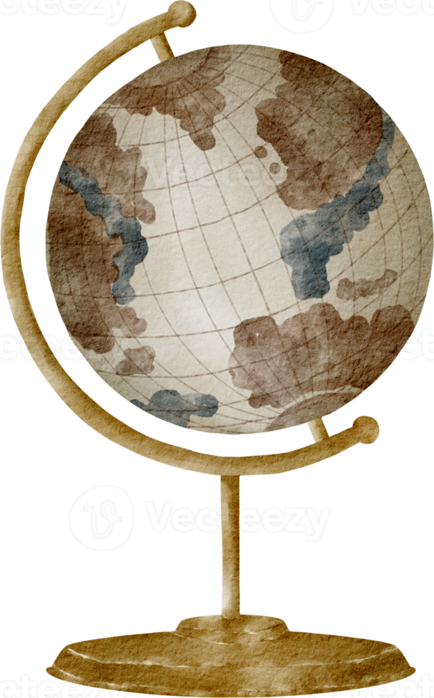 watercolor Earth Globe png