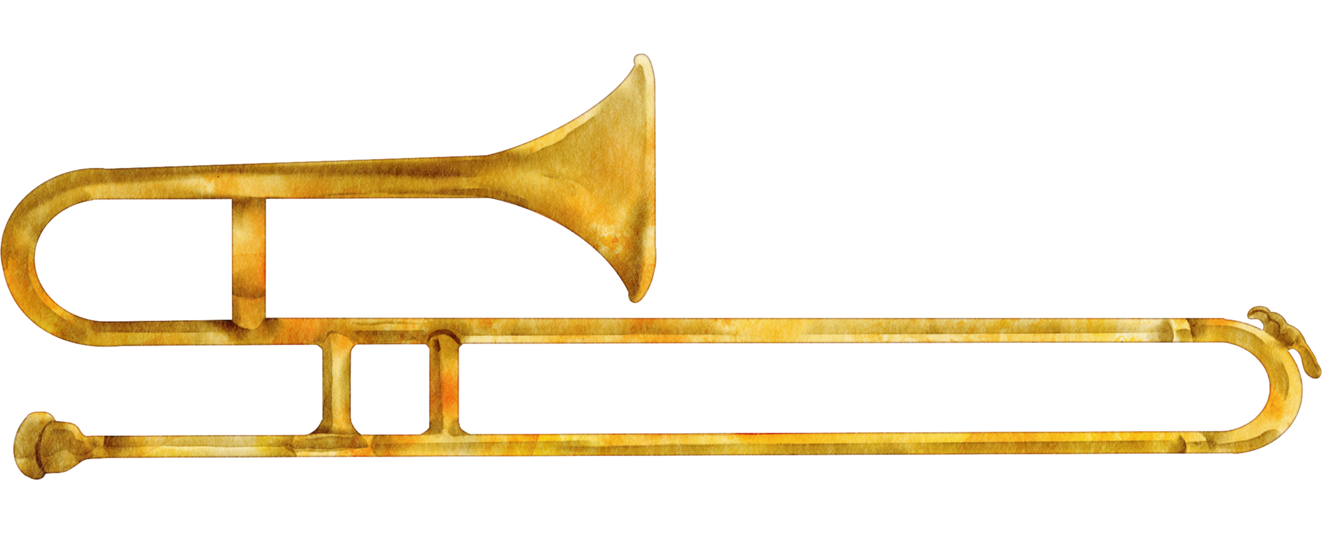 watercolor trombone music instrument 16535700 PNG
