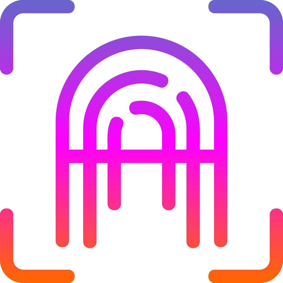 Fingerprint Scan Vector Icon Design
