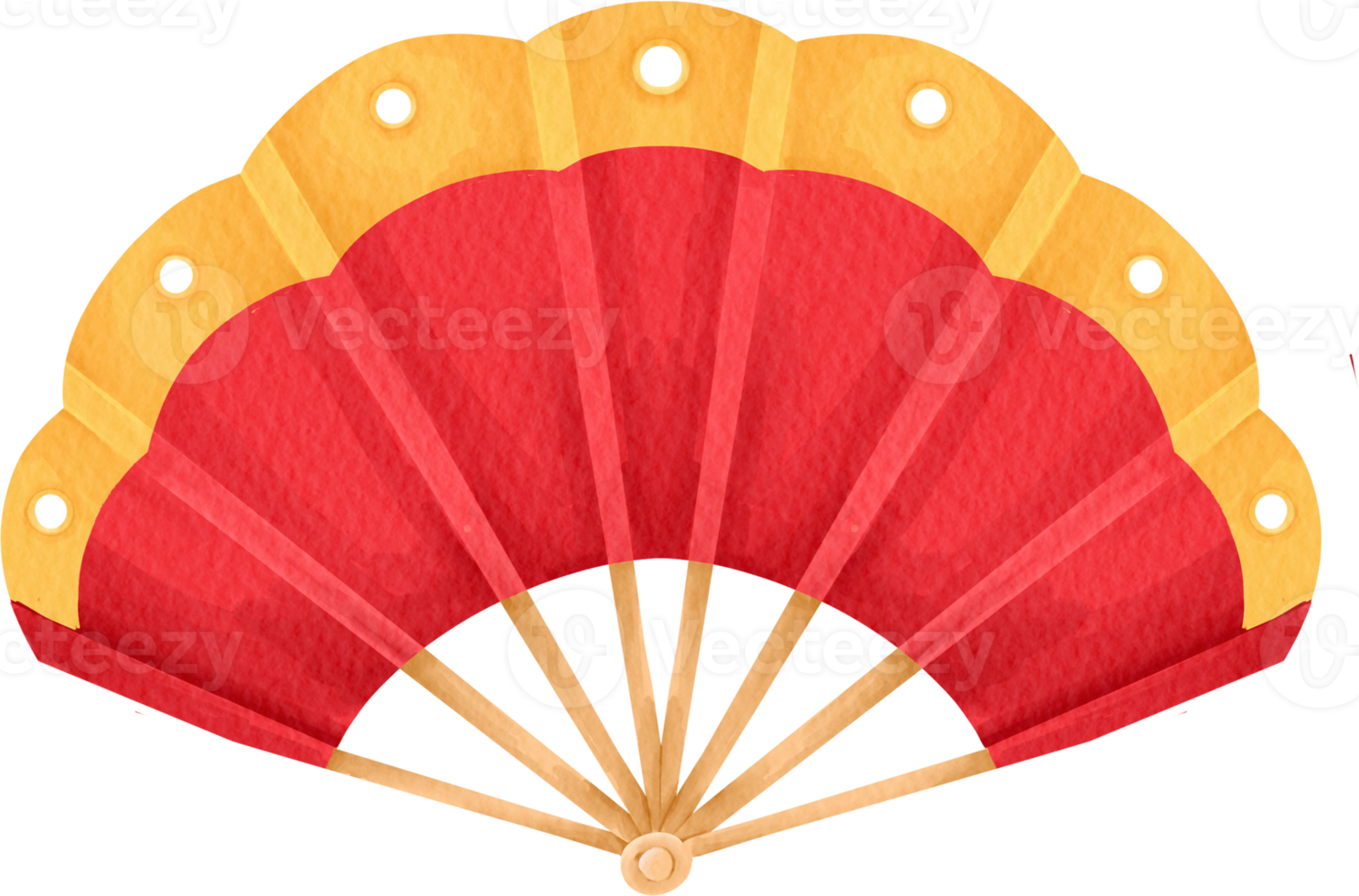 Free watercolor chinese fan 16535975 PNG with Transparent Background