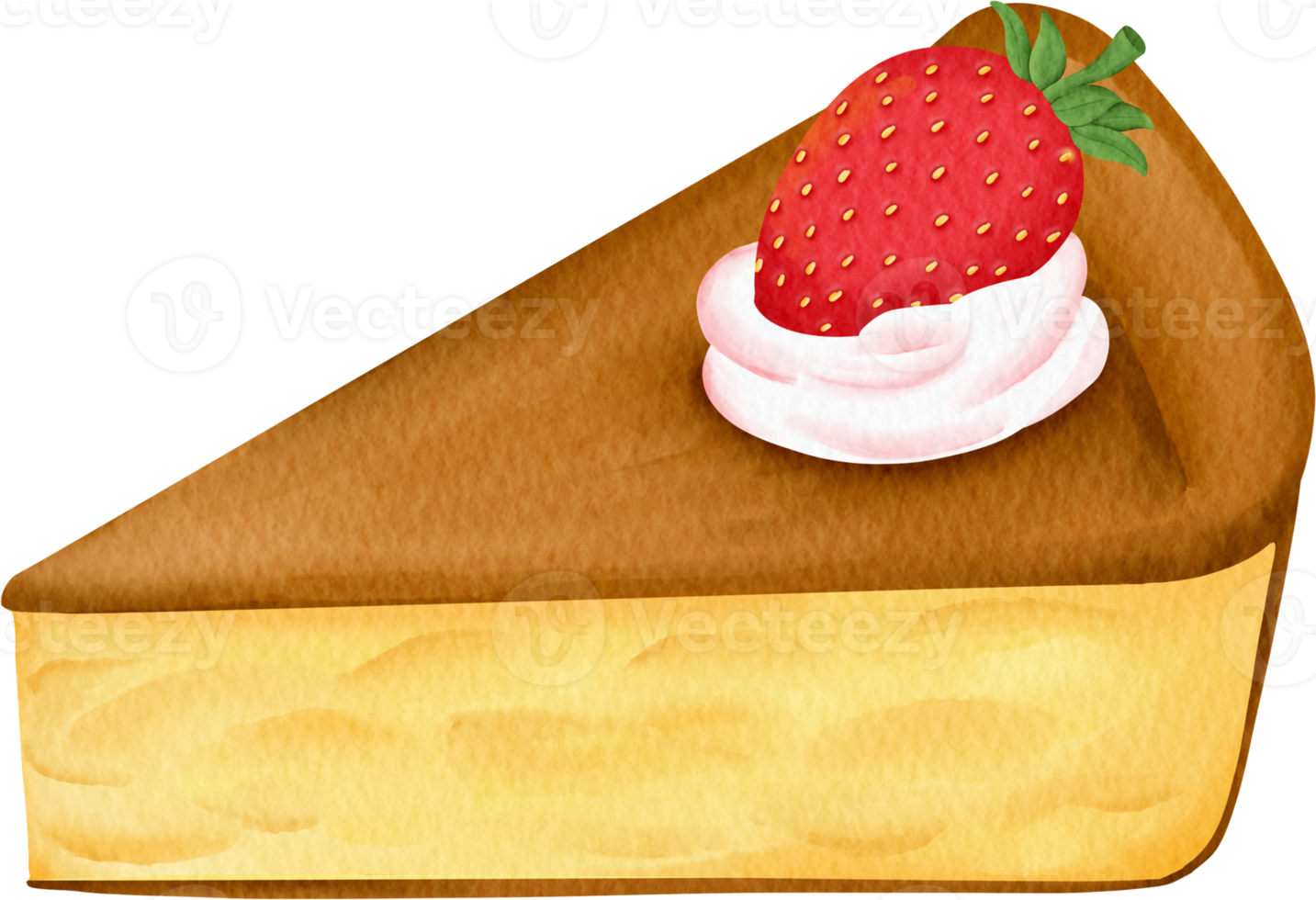 watercolor cheese cake png