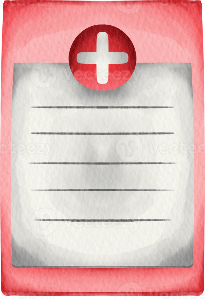 watercolor medical note png