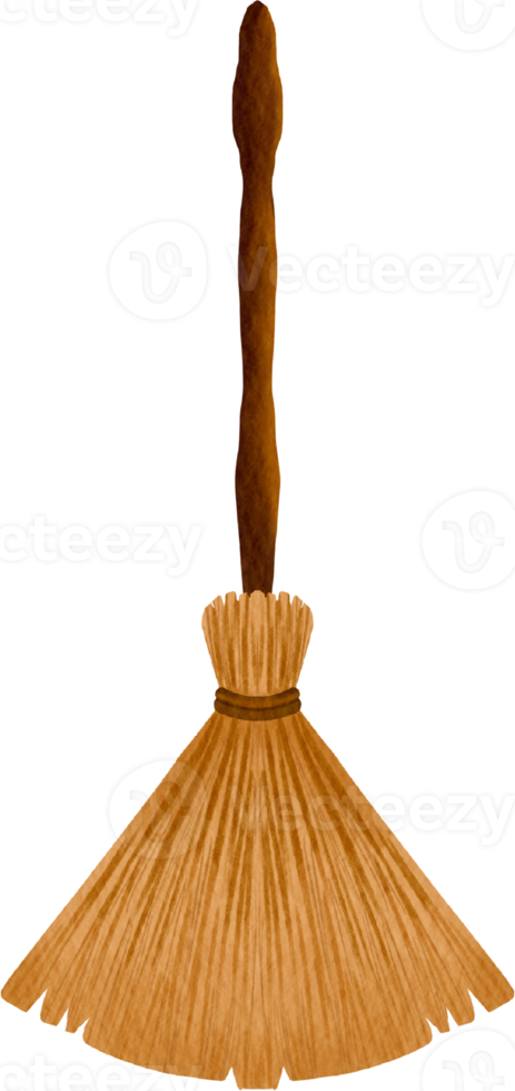 watercolor halloween broom png