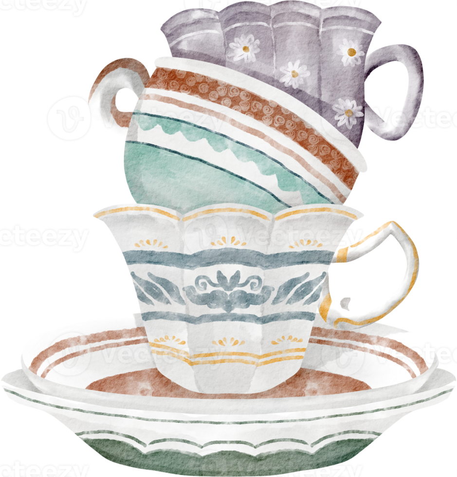 watercolor tea cup png